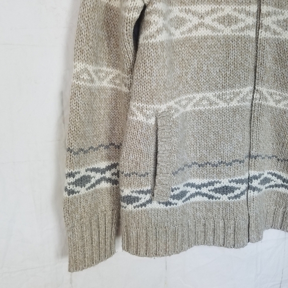 Eddie Bauer zip front wool blend Eagle sweater cardigan - Picture 3 of 10